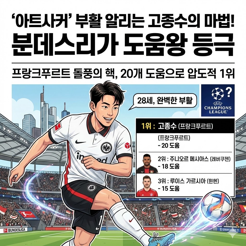 고종수, 분데스리가 도움왕 등극 20도움 폭발메시아스